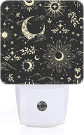 Moon and Sun Night Light,Plug-in Night Lights with Dusk-to-Dawn Sensor for Stairway,Hallway,Bedroom Sleep Friendly Ideal for Women/Girls/Boys Gift,0.5w