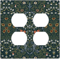 Outlet Covers Colorful Floral Boho Flower Plant Leaf 2 Gang Double Duplex Decorative Light Switch Covers Electrical Wallplates Socket Faceplate For Bed Room Living Room Decor