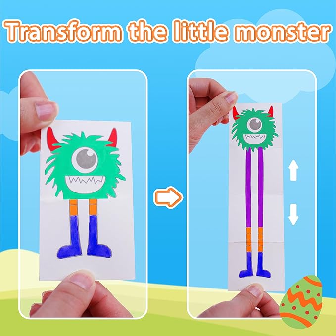 YPLUS Pocket Paint with Water Book for Toddler, Art Activities Craft Toys Watercolor Painting Paper for Kids, Gift for Kids Ages 1-3, 2-4, 4-6,Drawing with Brush - Monsters