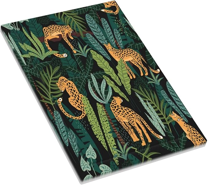Jungle Cheetah Tropical Wildlife Leopard Green Palm Leaf Light Switch Cover Plate 1 Gang No Device Blank Electrical Wall Plates Faceplate Decorative Switch Plate Covers for Farmhouse Home Decor