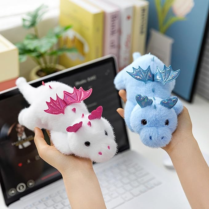 PEACH CAT Dragon Plush Cute Dragon Stuffed Animal Small Plushies Toys Gifts for Kids White