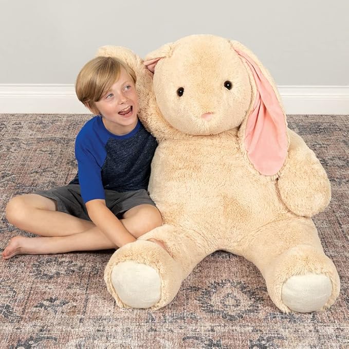Vermont Teddy Bear Giant Easter Bunny Stuffed Animal | 4 Foot Bunny Plush Toy | Jumbo Emotional Support Plush for Kids and Adults | Crafted in the USA