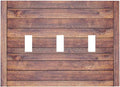Decorative Switch Plate Cover with Wood Texture Rustic Vertical Planks Brown Design 3 Gang Artistic Wall Plate Unique Triple Toggle Light Switch Covers for Vintage Aesthetic Kitchen/Bedroom