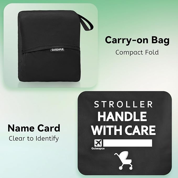 Stroller Bag for Airplane: Airplane Travel Essentials, 46" H x 21" W x 13" D Stroller Cover for Air Travel, Fit Single/Double/Jogging/Baby Stroller Travel System, First Mothers Day Gifts for New Mom