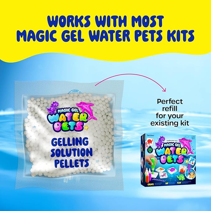 Aqua Fairy Water Pets Solution Refill - 3 Pack Magic Elf Toy Powder Kit - Optimized Solution for DIY Squishy Maker Set - Make Your Own Squishes Toys Craft - Compatible with Most Water Gel Kits