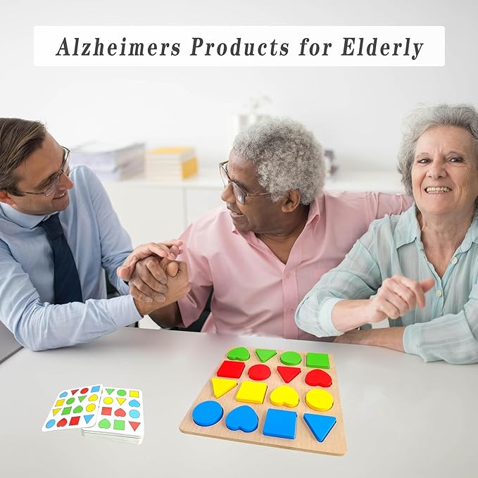 Wooden Dementia Activities for Seniors,Alzheimers Products for Elderly,Puzzles Gifts and Games to Keep Older Adults Cognitive and Busy