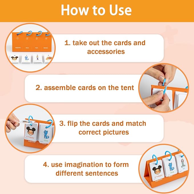 Alened Sentence Building for Kids, Speech Therapy Toys for Toddlers 3-4, Learn to Read Phonics Games, Special Education Homeschool Classroom Supplies