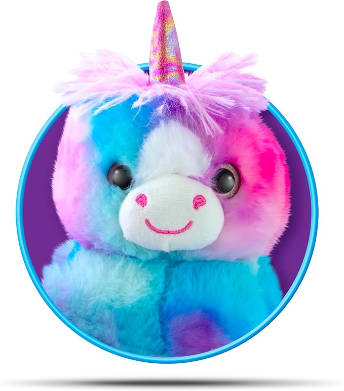 Cloudz Kids Super Soft N' Cuddly Animal Airplane Travel Neck Pillow! Keep Children Comfy and Supported with a Buddy While Traveling or just Resting at Home - Pink/Blue Unicorn