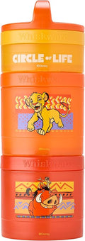 Whiskware Disney Lion King Simba and Friends Stackable Snack Containers for Babies, Toddlers, and Kids, 3 Stackable Snack Cups for School and Travel, Cupholder Friendly, Circle Of Life!