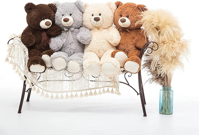 Toys Studio Giant Teddy Bear Stuffed Animal 36 inch Plush Bear Toy for Girlfriend Girls Kids Gifts Chrsitmas Valentine's Day Birthday Baby Shower Decorations, Grey