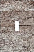 Light Switch Cover Plate Rustic Dark Grey Wood Plank Vintage Texture 1 Gang Wall Plate Cover Single Toggle Outlet Covers Decorative Switch Plate Covers Electrical Faceplate for Farmhouse Home