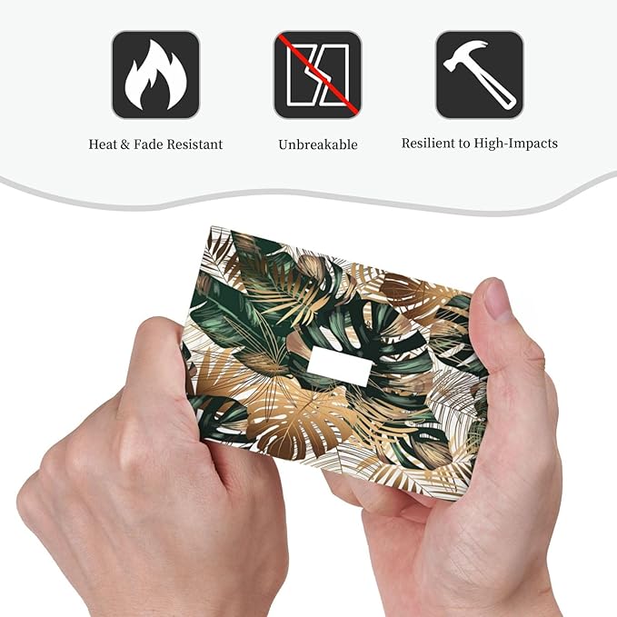 Green Tropical Leaves Gold Palm Leaf Botanical 1 Gang Light Switch Covers Decorative Unique Single Toggle Wall Plate Switchcover Electrical Switchplate for Kitchen Bathroom Bedroom Decor