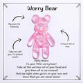 Aesnefe Pocket Worry Bear Hug, Anxiety Relief Keepsake, Mental Health Encouragement Gift, Emotional Support Token, Stress Comfort Gift for Adults, Pink