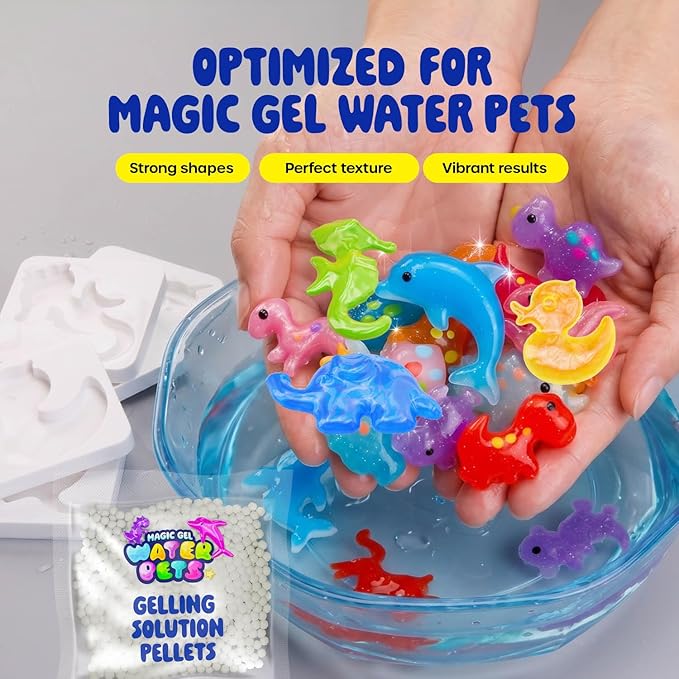 Aqua Fairy Water Pets Solution Refill - 3 Pack Magic Elf Toy Powder Kit - Optimized Solution for DIY Squishy Maker Set - Make Your Own Squishes Toys Craft - Compatible with Most Water Gel Kits