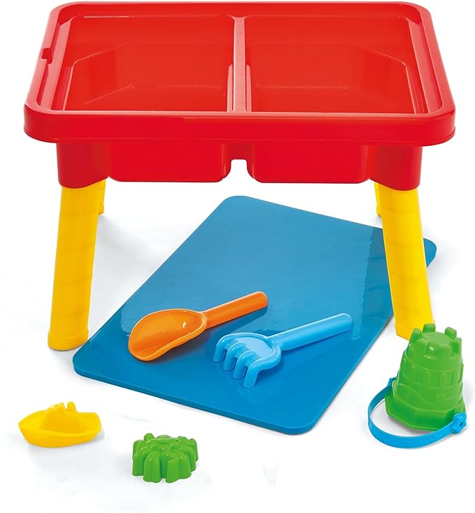 Toddler Sensory Kids Table with Lid | Sensory Bin | Kidoozie | Mega Block Compatible Lid | Indoor Outdoor Use , Red, G02521 17 x 12.5 x 11 inches