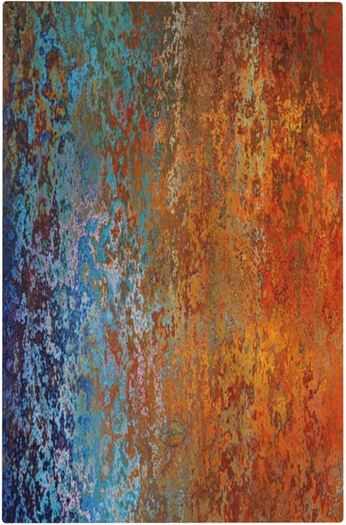 Red/Celestial Blue Rust Colorful Metal Rusty Light Switch Cover Single Blank Wall Plates Decorative No Device Faceplate for Bathroom Bedroom Home Decorate
