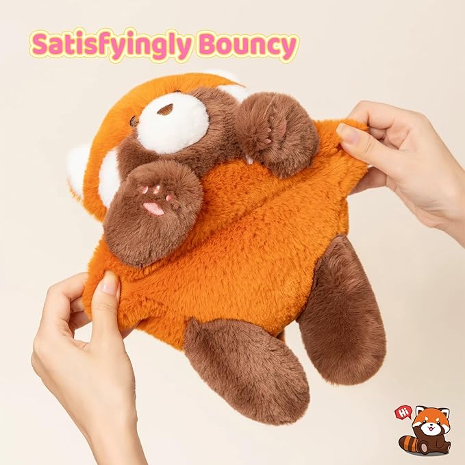 PEACH CAT Red Panda Stuffed Animal Cute Plushies Small Plush Toys Birthday Gifts for Kids Orange