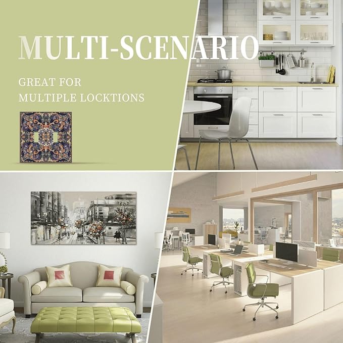 Decorative Switch Plates Mandala Petals Retro Flowers 2 Gang Double Toggle Outlet Light Switch Cover Wall Plate Electrical Faceplate For Bed Room Home Decor