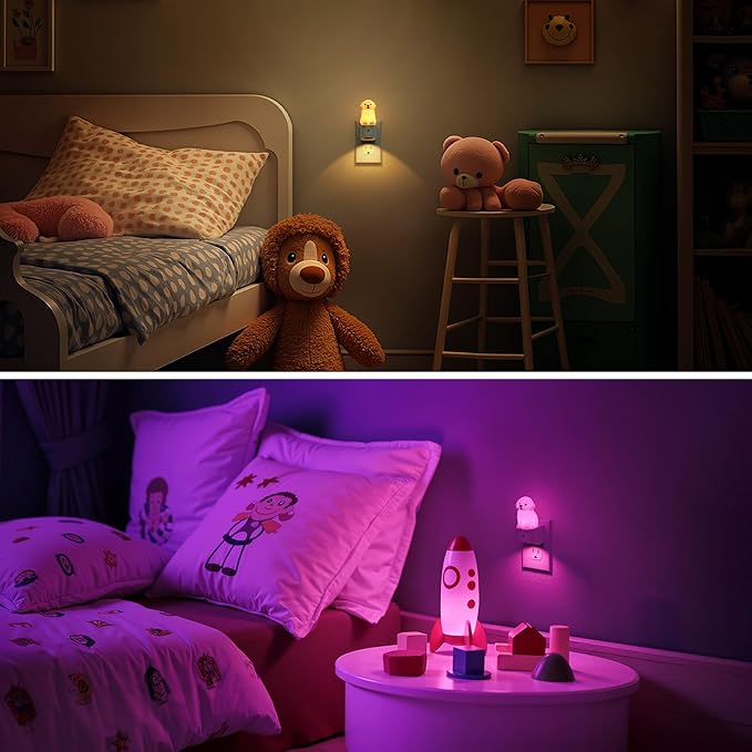 L LOHAS LED Night Light for Kids,3D Cute Puppy Night Lights,Golden Retriever with Dusk to Dawn Sensor, RGB+Soft White 3000K,Dog Night Light,Birthday Gift Nightlight for Kids, Room Decor