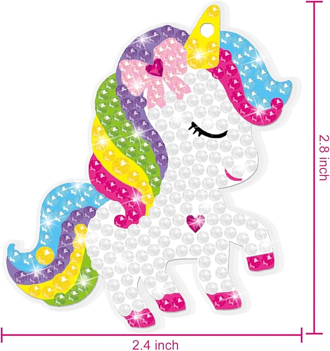 BANBBUR Arts and Crafts for Kids Ages 8-12,5PCS Double Sided Diamond Art Keychains,5D Gem Art for Kids Ages 4-8 Girls Birthday Gifts, BAKY5