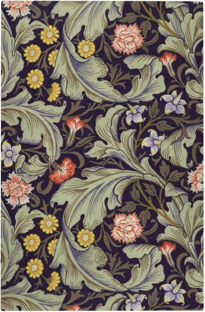 Boho William Morris Floral Green Leaves Flower Light Switch Cover Plate 1 Gang No Device Blank Electrical Wall Plates Faceplate Decorative Switch Plate Covers for Farmhouse Home Decor