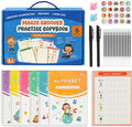 AALGO Magic Grooved Handwriting Practice Book for Kids Ages 3–8, Reusable Letter Tracing Book with Disappearing Ink, Preschool Activity Books, 3D Groove Writing for Early Learning & Fine Motor Skills