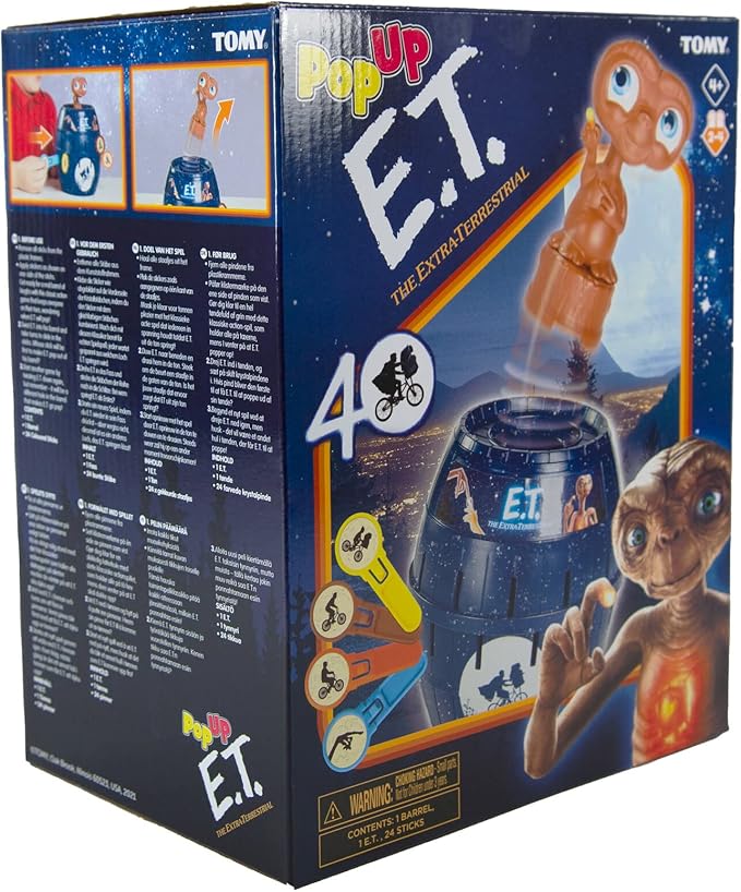 TOMY Pop Up E.T. Kids Game - Preschool and Kids Games for Family Game Night - Winter Break Activities and E.T. Toys - Girls and Boys Games - 2-4 Players - Ages 4 Years and Up