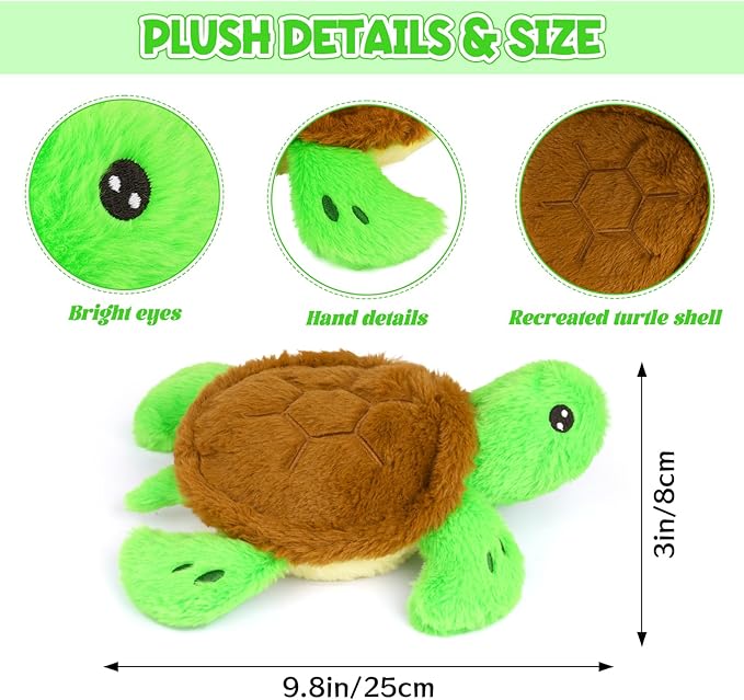 Turtle Stuffed Animals, Small Weighted Plushies Soft Sea Turtle Plush Toy, Cute Plushies Huggable Birthday Gift for Kids Boys Girls,10inch 0.8lbs
