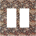 Decorative Outlet Covers Vintage William Morris Floral Plants 2 Gang Double GFCI Rocker Electrical Wall Panels Light Switch Cover Plate for Bedroom living Room Decor