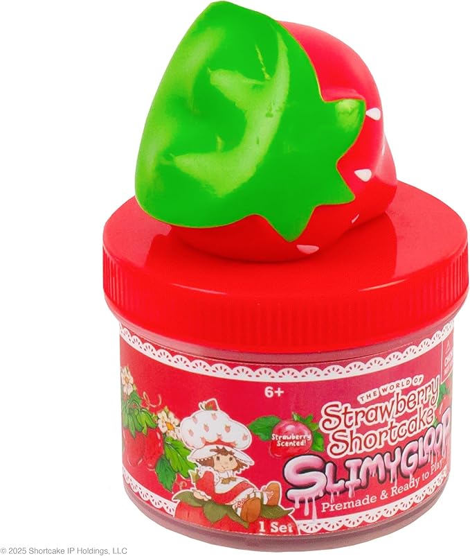 Strawberry Shortcake Scented Cloud Slime, Fluffy Strawberry Scented Slime, Birthday Party Favors for Kids 8-12