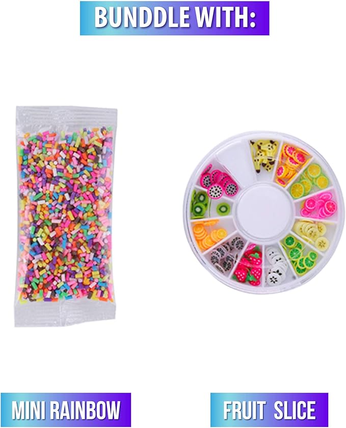 Slime Foam Beads Floam Balls – 18 Pack Microfoam Beads Kit 0.1-0.14 inch Micro Colors Rainbow Fruit Beads Craft Add ins Homemade DIY Kids Ingredients Flote Microbeads Supplies Mini Small