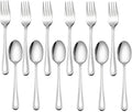 LIANYU 12-Piece Toddler Utensils, Stainless Steel Kids Silverware Set, 6 Kids Spoons and 6 Toddler Forks, Children Child Flatware Cutlery Set for Home Preschools, Dishwasher Safe