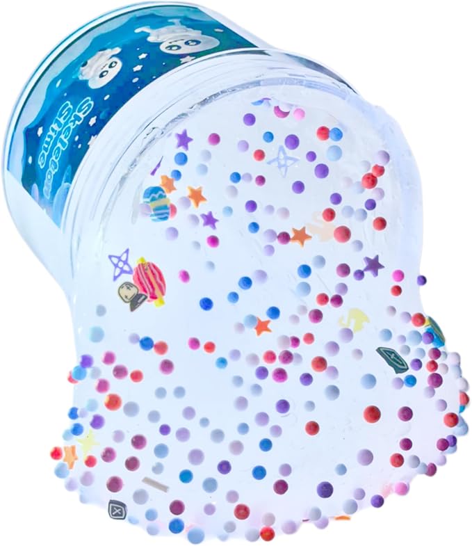 8 Packs Galaxy Glow-in-The-Dark Space Slime Kit, Non Sticky, Super Soft Sludge Toy, Birthday Gifts, Party Favors Gifts for Kids