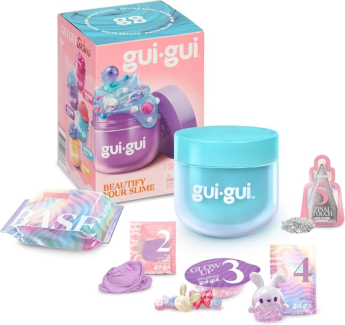 GUI GUI Slime Kit - Scented 2-Pack Bundle, Butter & Cloud, 5 Step DIY Process to Customize Your Ultimate Glow-Up, Resealable and Reusable Container, ASMR Experience, Slime Making Kit