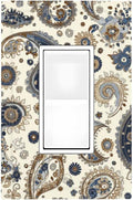 Decorative Outlet Covers Doodle Style Floral Abstract Teardrop 1 Gang Single Rocker Light Switch Cover Plate Wall Plates Gfci Faceplate For Bed Room Living Room Decor
