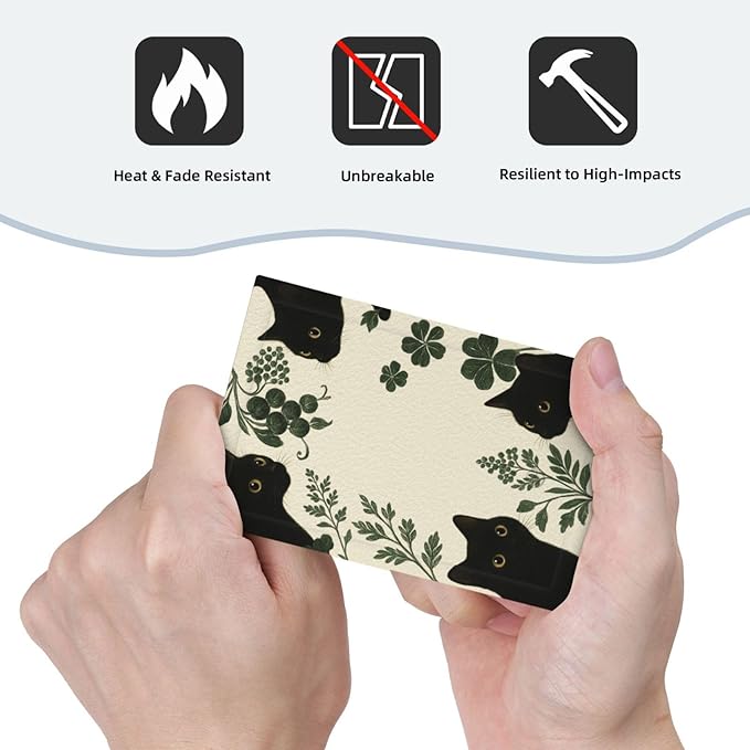 Decorative Light Switch Cover Plate Funny Black Cat Green Leaf 1 Gang No Device Single Blank Outlet Covers Wall Plates for Electrical Outlets Faceplate for Bedroom Home Decor