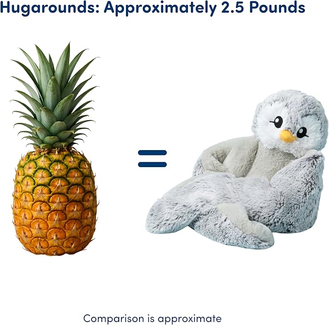 HUGIMALS Hugarounds Pax the Penguin 2.5 lb Microwaveable & Freezable Weighted Plush Neck & Shoulder Wrap | Soothing, Comforting Hugs for Self-Care & Relaxation | Unscented for Ages 2+