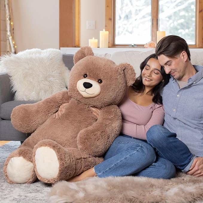 Vermont Teddy Bear Giant Teddy Bear Stuffed Animal | 4 Foot Teddy Bear Plush Toy | Emotional Support Plush for Baby Shower Decorations for Kids and Adults | Crafted in the USA