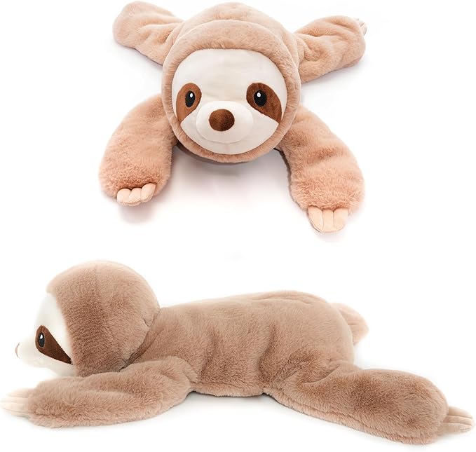 WEIGEDU Large Weighted Sloth Stuffed Animal Plush Toy with Embroidered Eyes and Removable Weight Pack - 28 Inches, 5 lb for Kids and Adults