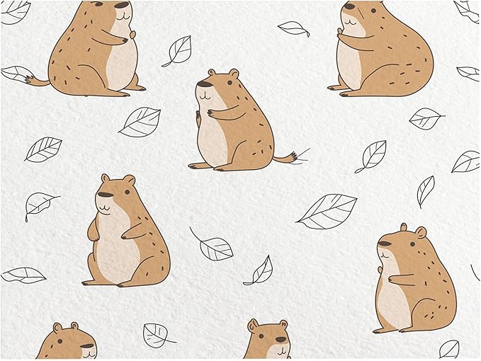 Cartoon Animal Capybara Rugs 2×3.6ft Non-Slip Soft Washable Area Rug for Nursery Kids Girls Boys Bedroom, Ultra-Thin Low Pile Carpet for Dorm Kitchen Dining Room Decor