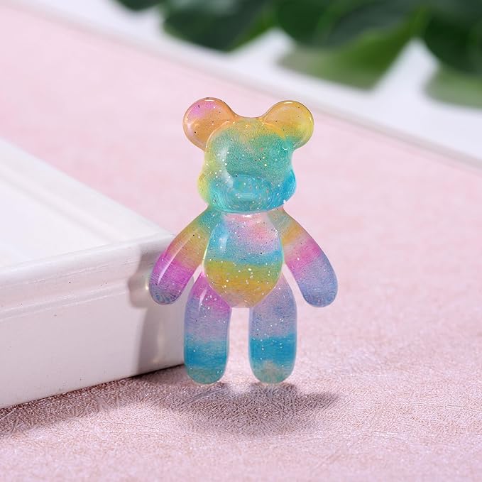 Aesnefe Pocket Bear Hug, Anxiety Relief Gifts, Mental Health Positivity Gift for Men Women, Autism Fidget Gifts, Surgery Worry Gift, Thoughtful Present for School Anxiet, Rainbow Blue