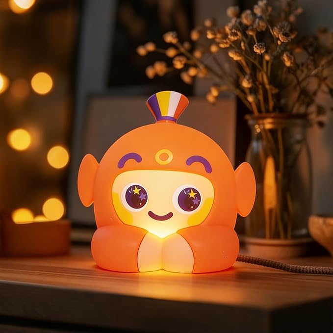 Axolotl Night Light, Hand Tap Control Squishy Silicone Lamp with 3 Warm Light Levels, Rechargeable LED Cute Animal Lamp for Bedroom, Nursery, Nightstand & Mood Lighting
