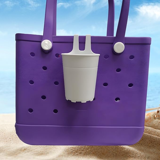 2 Pcs Beach Cup Holder, Sand Bag Drinking Holder, Beverage Organizer, Portable, Lightweight, Ideal for Sand, Pool, Picnic, Outdoor Travel