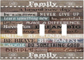 Country Farm Family Quote Wood 3 Gang Light Switch Cover Decorative Triple Toggle Wall Plate Electrical Faceplate Switch Plug Face Plate