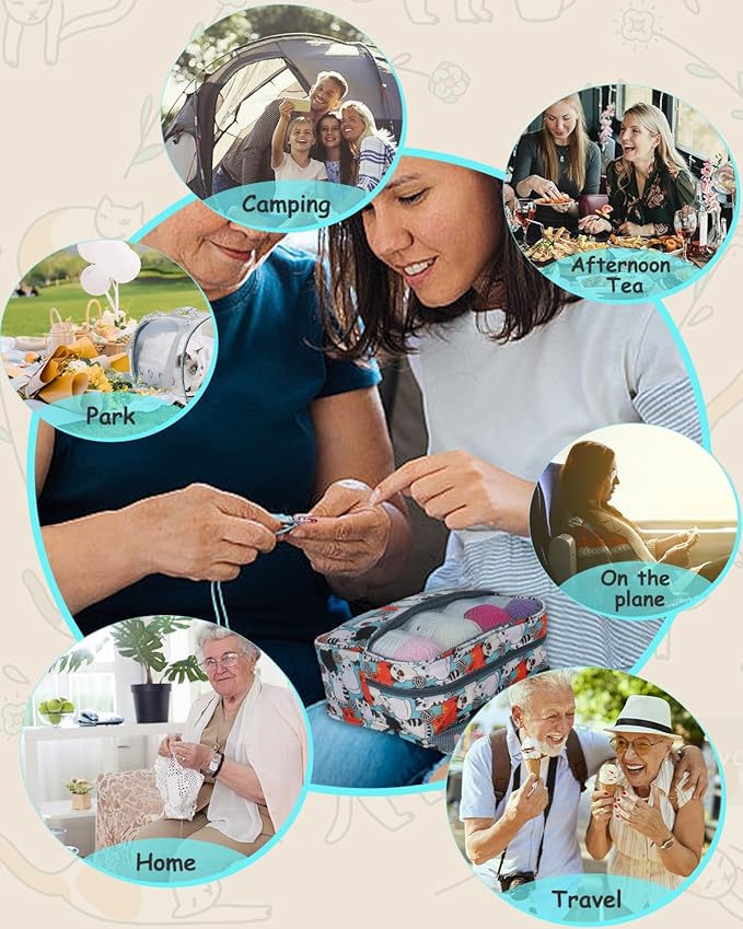 Aeelike Crochet Kit with Bag for Travel, Easy Learn to Crochet Kit for Beginners All Age,69pcs Crochet Starter Kit Include Crocheting Instruction, 21pcs Crochet Hooks,15pcs Yarn and Storage Bag