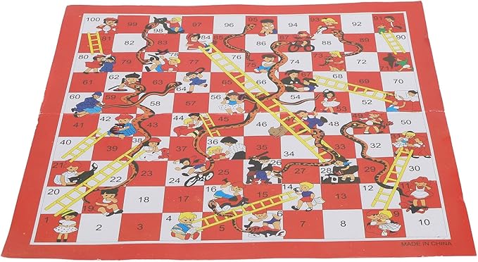 Snake and Ladder Chess Challenging Fun Enhance Relationship Board Game Set for Children and Family Perfect for Outdoor Travel Compact Size Enhances Logical Thinking
