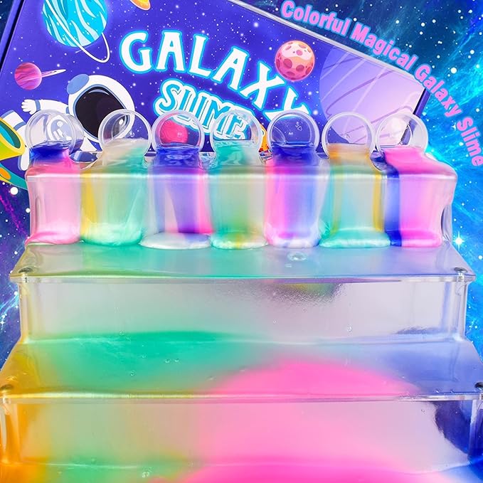 Galaxy Slime Kit for Kids –116 Pack Valentines Slime Party Favors, Stress Relief Toys, Classroom Rewards, and Birthday Goodie Bag Fillers, Stretchy and Non-Sticky Slime for Girls and Boys
