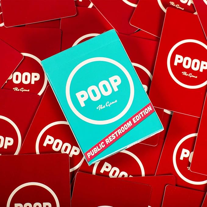 Breaking Games Poop The Game - Hilarious and Family-Friendly Card Game for Kids Ages 6 and Up - Perfect for Game Night and Parties - 2-5 Players (Public Restroom Edition)