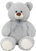 Toys Studio Giant Teddy Bear Stuffed Animal 36 inch Plush Bear Toy for Girlfriend Girls Kids Gifts Chrsitmas Valentine's Day Birthday Baby Shower Decorations, Grey