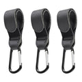 PandaEar 3 Pack Universal Stroller Hooks for Bags, Heavy Duty Stroller Organizer Hooks for Shopping Bags, Purses, Baby Bags, Adjustable Stroller Accessories(Black)